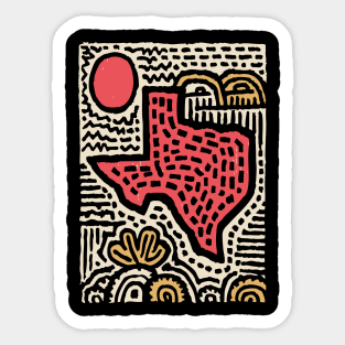 Abstract Texas | Lone Star State of Mind Sticker